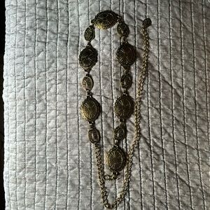 Gold/brass chain belt